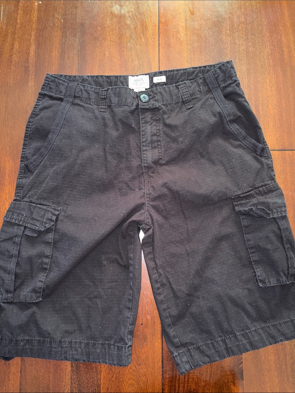 Ecko Unlimited Black Cargo Shorts with Utility Pockets